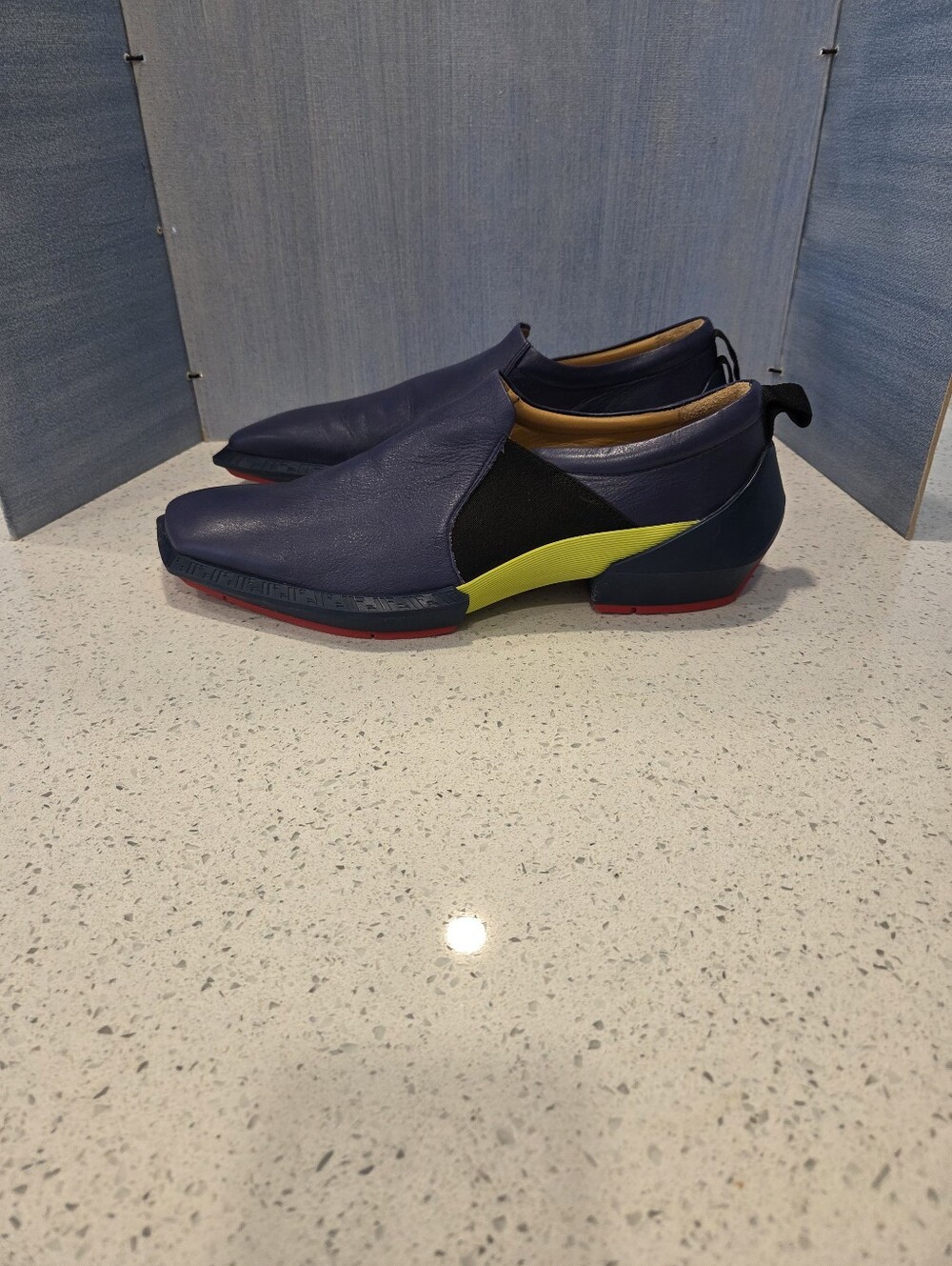 John Fluevog Plurality Blue Slip-On Sneakers